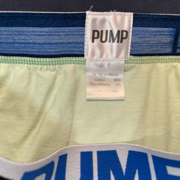 RARE "PUMP" Pouch Brief - Size "Large" Pale Green/White (PMP001-WGL) - Picture 2 of 5